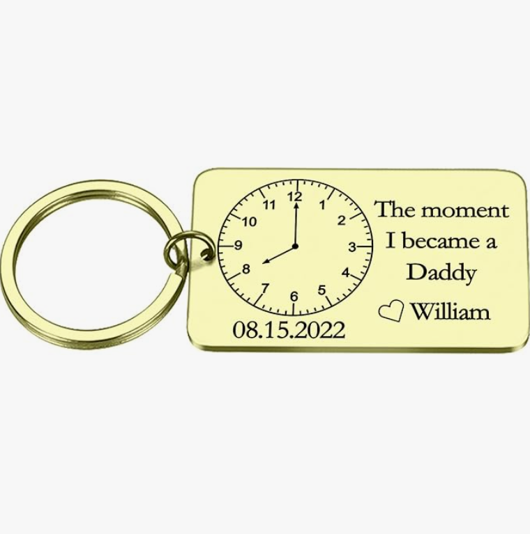 HenryCustoms Personalised Daddy Photo Keyring