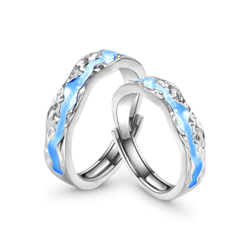 HenryCustoms Glowing heart distance ring(2pc)