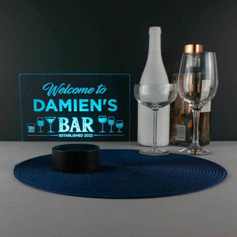 HenryCustoms Personalised home bar sign.