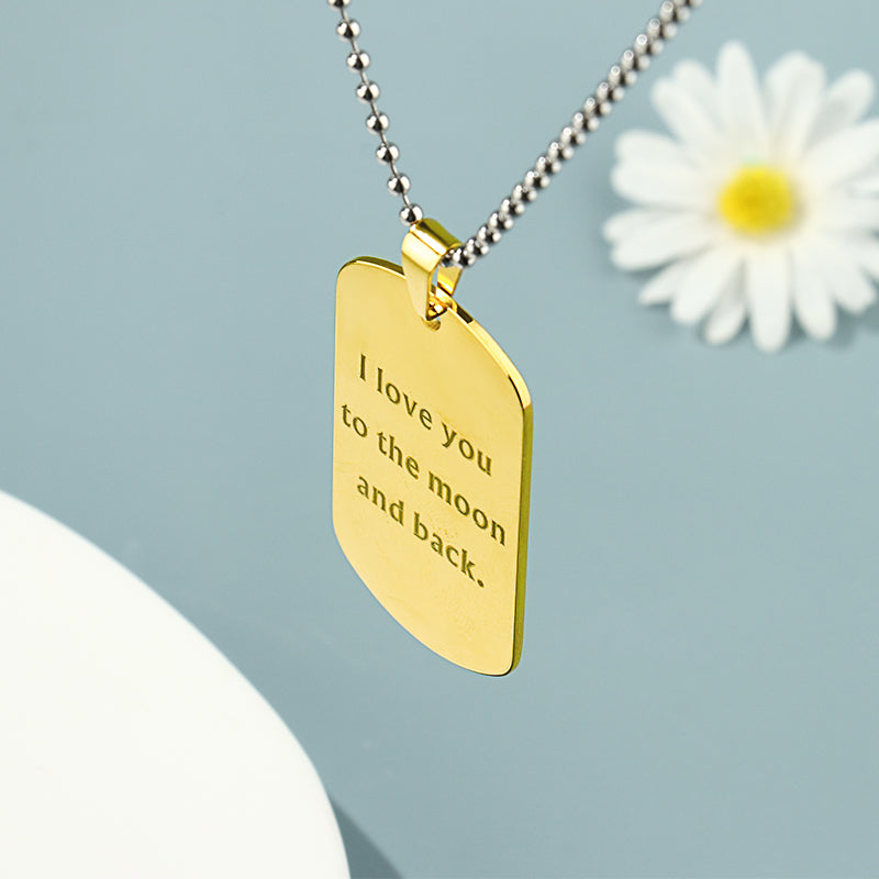 HenryCustoms Custom Line Art Photo Engraved Necklace