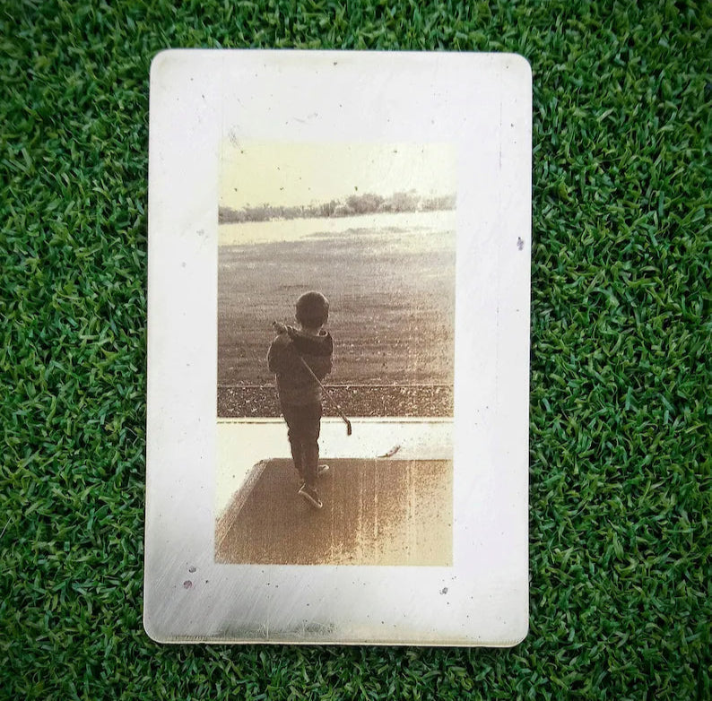 HenryCustoms Laser engraved photo Copper Card-⚡Buy 1 get one wallet free