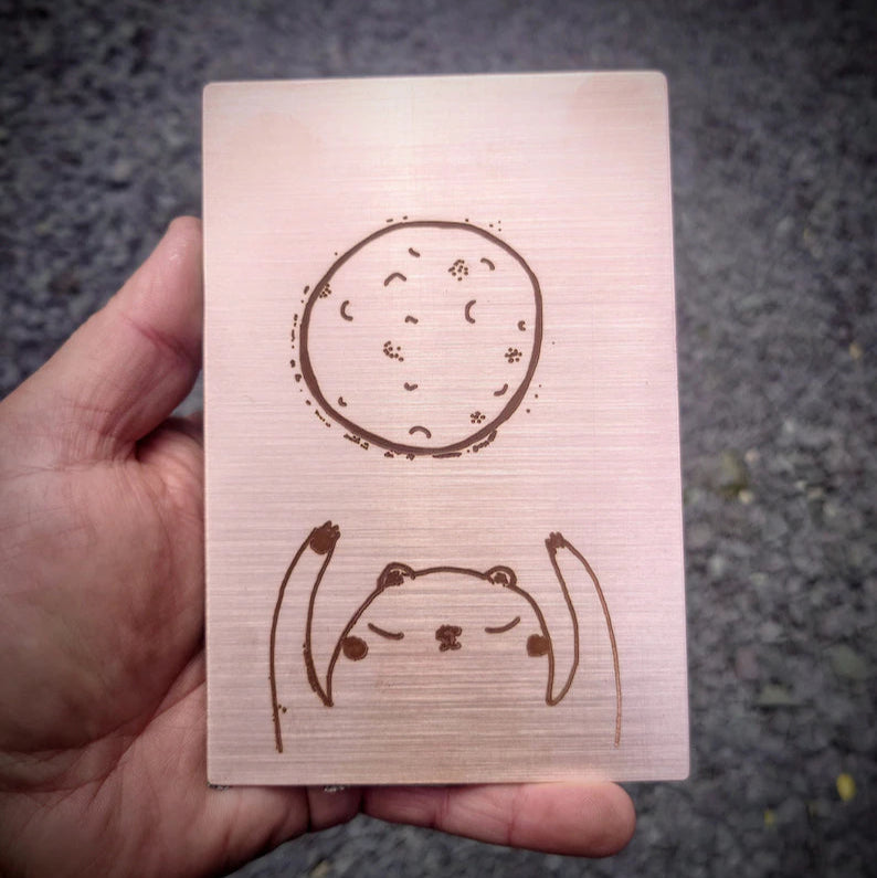 HenryCustoms Laser engraved photo Copper Card-⚡Buy 1 get one wallet free