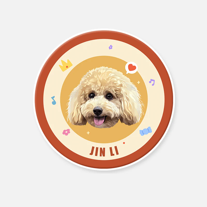 HenryCustoms™ Custom Pawfect Portrait Round Rug