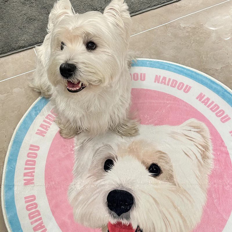 HenryCustoms™ Custom Pawfect Portrait Round Rug
