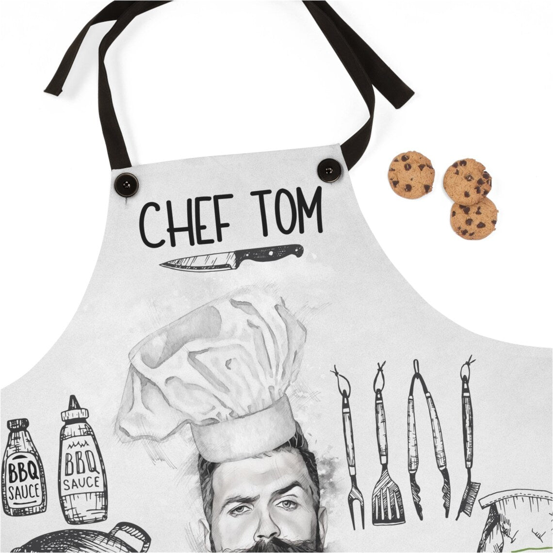 HenryCustoms™ Custom Portrait Unique Men Apron