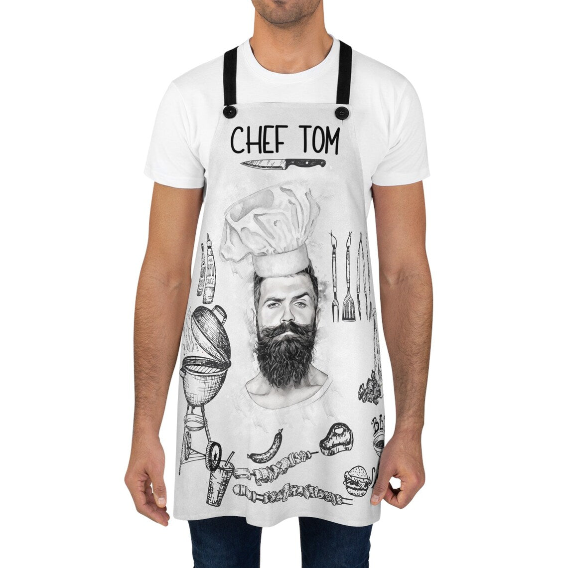 HenryCustoms™ Custom Portrait Unique Men Apron