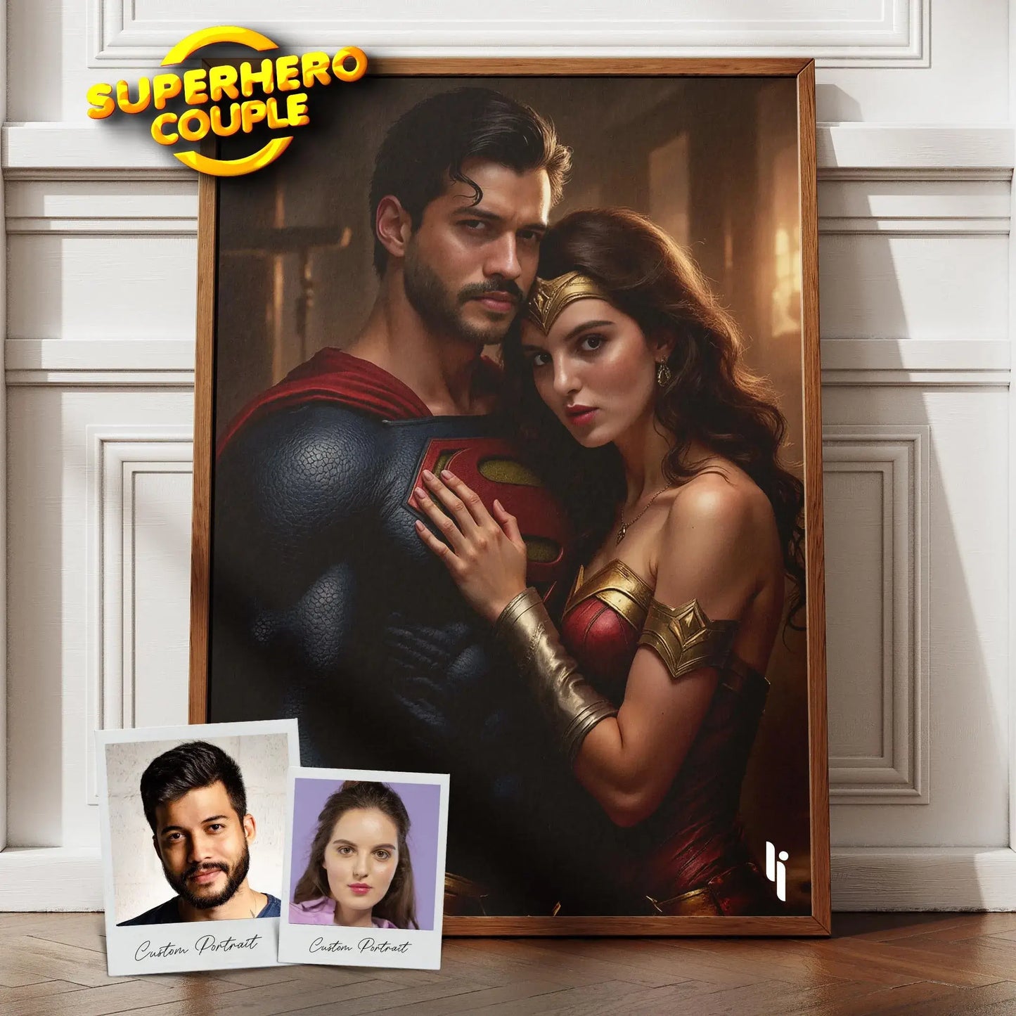 HenryCustoms Custom Superhero Couple Portrait from Photo