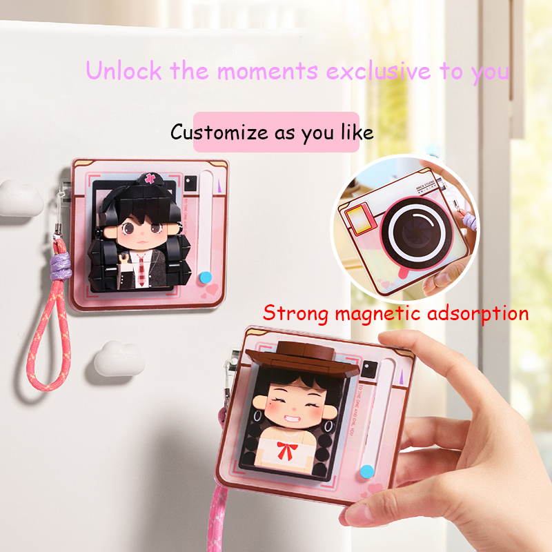 HenryCustoms Customized photo building block fridge magnet