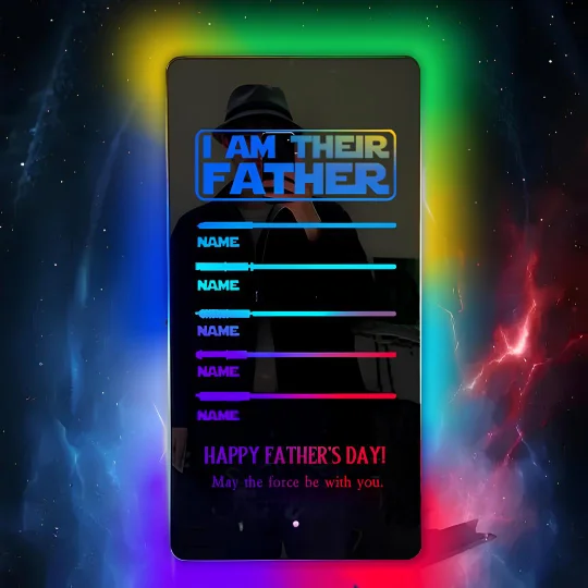 HenryCustoms 🔥2025 Father's Day Hot Sale🔥DAD's Lightsaber Mirror Lamp