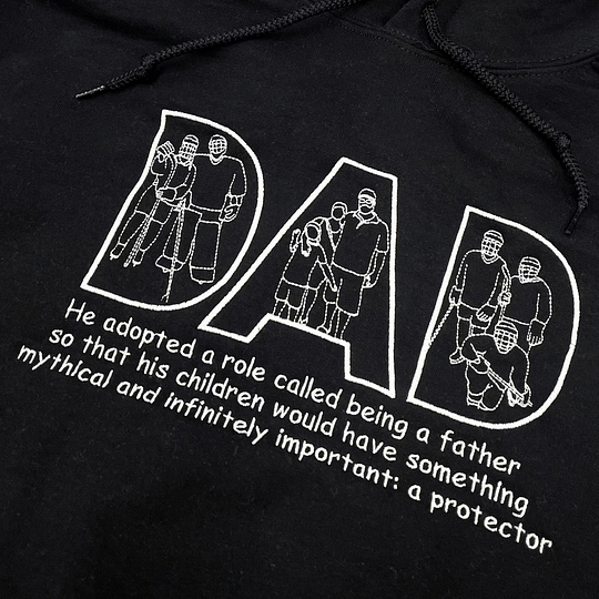 HenryCustoms Embroidered "DAD" Hoodie Sweatshirt