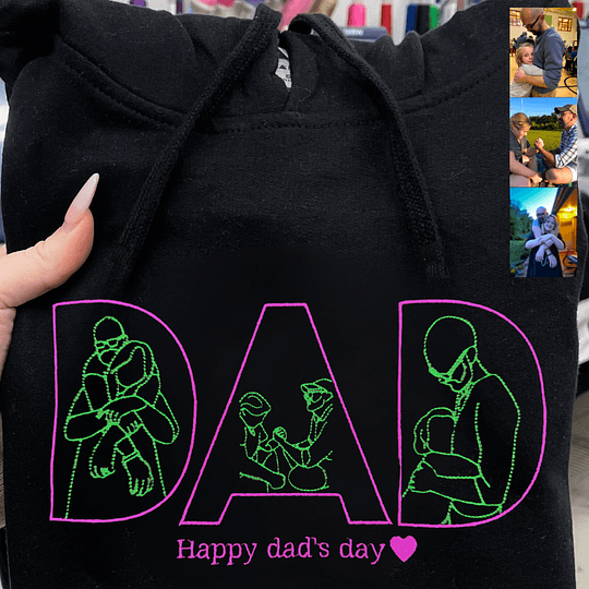 HenryCustoms Embroidered "DAD" Hoodie Sweatshirt