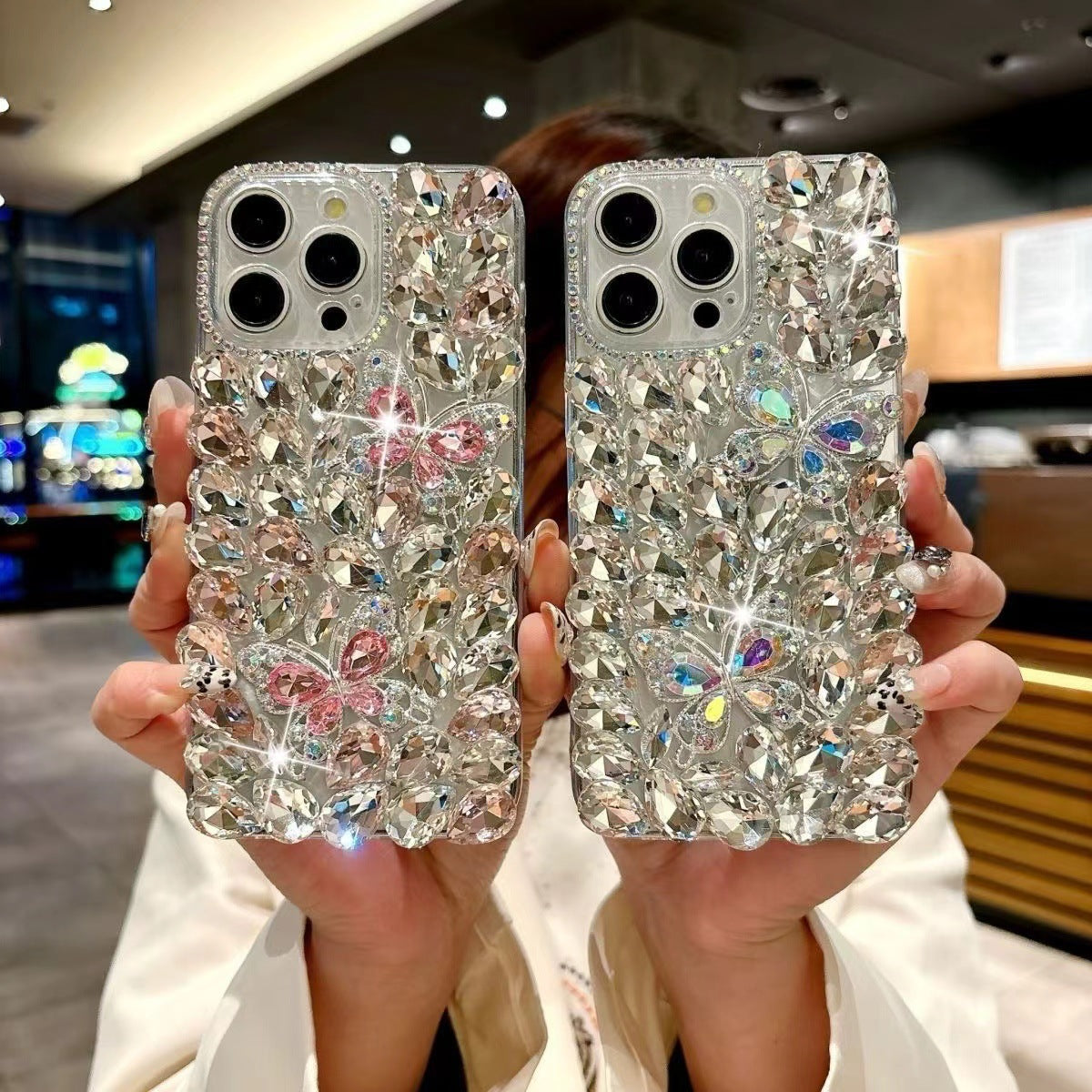 HenryCustoms™ Luxury full diamond butterfly phone case