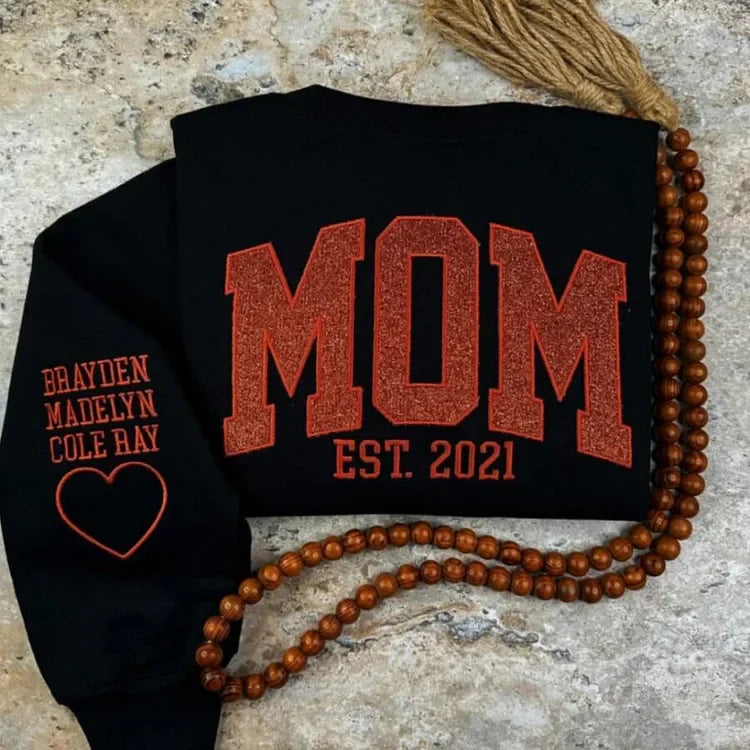 HenryCustoms Custom Glitter Mama Sweatshirt