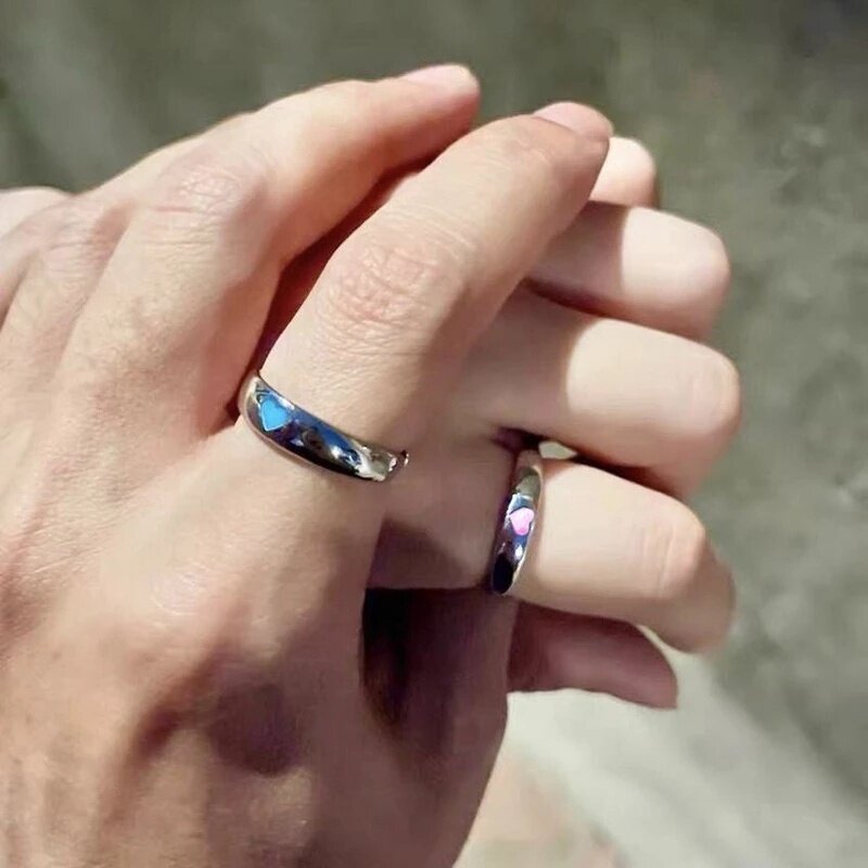 HenryCustoms Glowing heart distance ring(2pc)