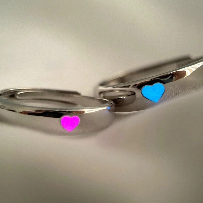 HenryCustoms Glowing heart distance ring(2pc)