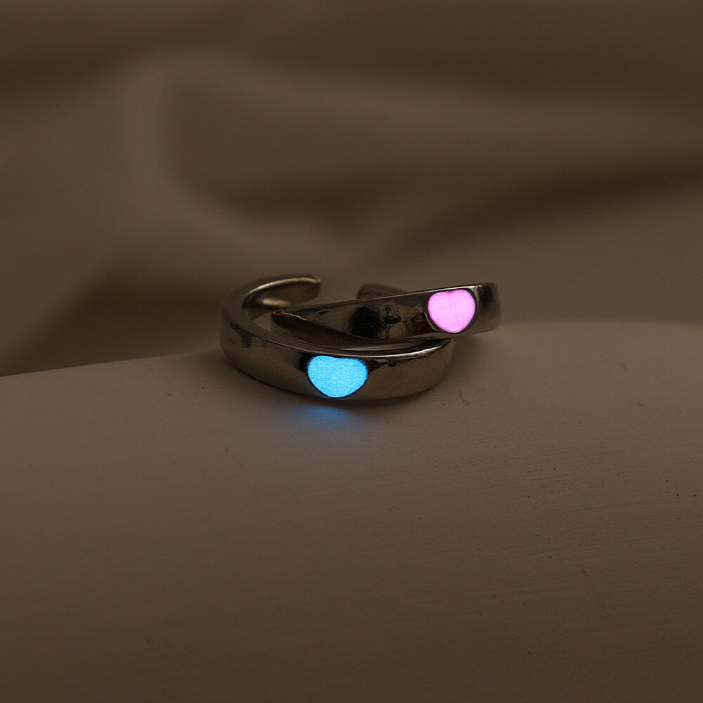 HenryCustoms Glowing heart distance ring(2pc)