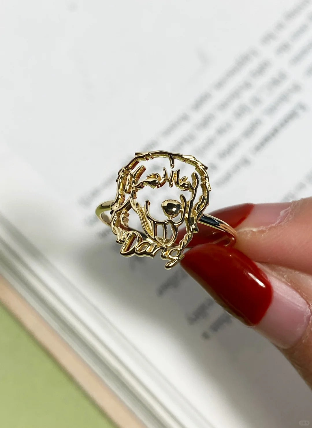 IreneAdorn™ Custom dog head ring