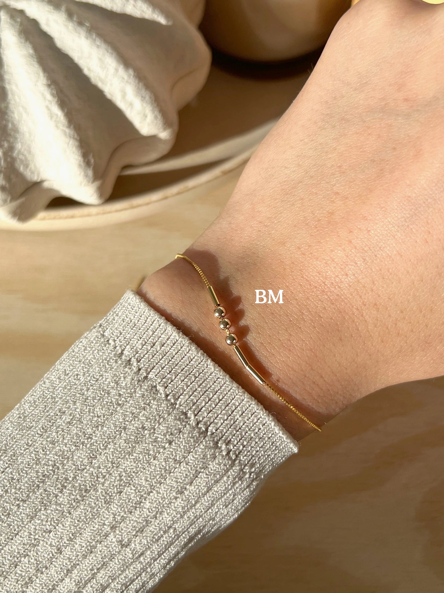 Custom morse code bracelet laser-engraved secret message for personalization