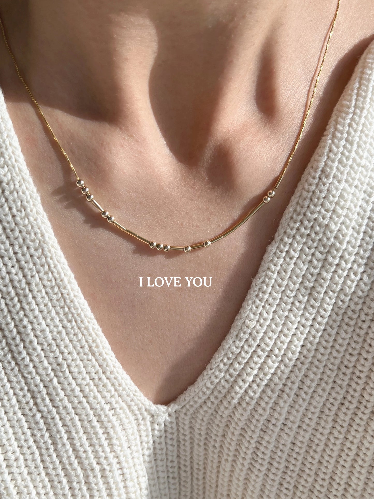 IreneAdorn™ Custom Morse Code Necklace - Your Secret Message's Whisper