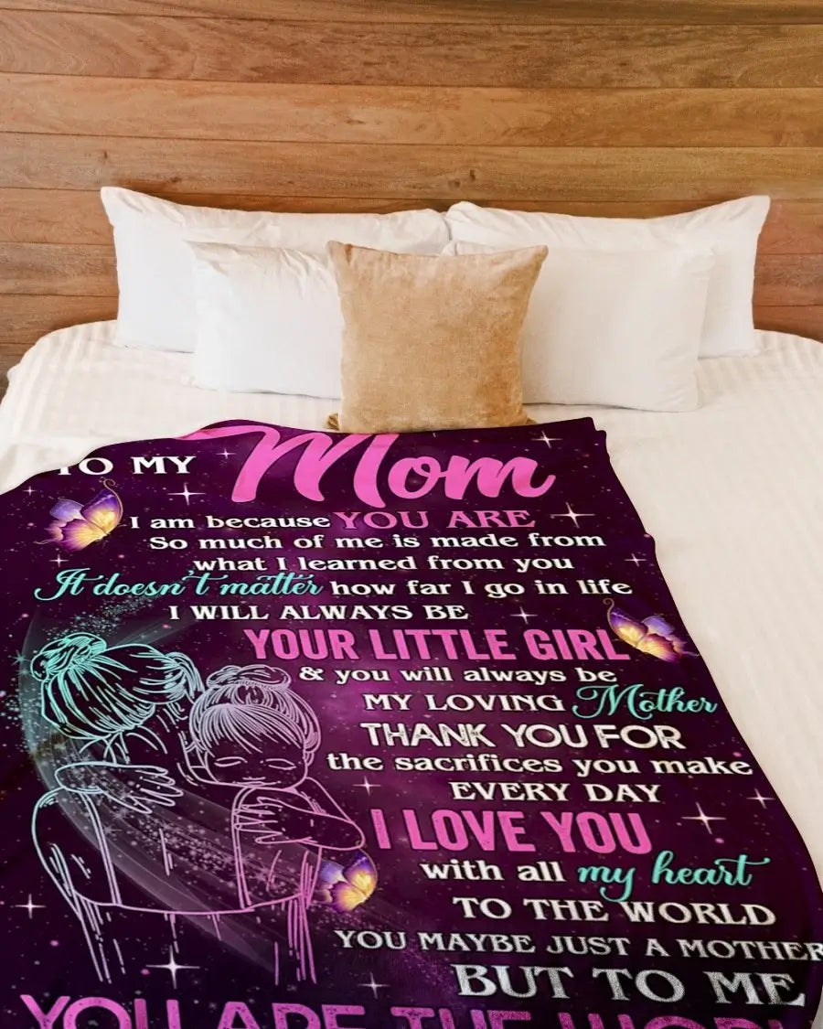 Fifaytech™ TO MY MOM I LOVE YOU Plush Blanket