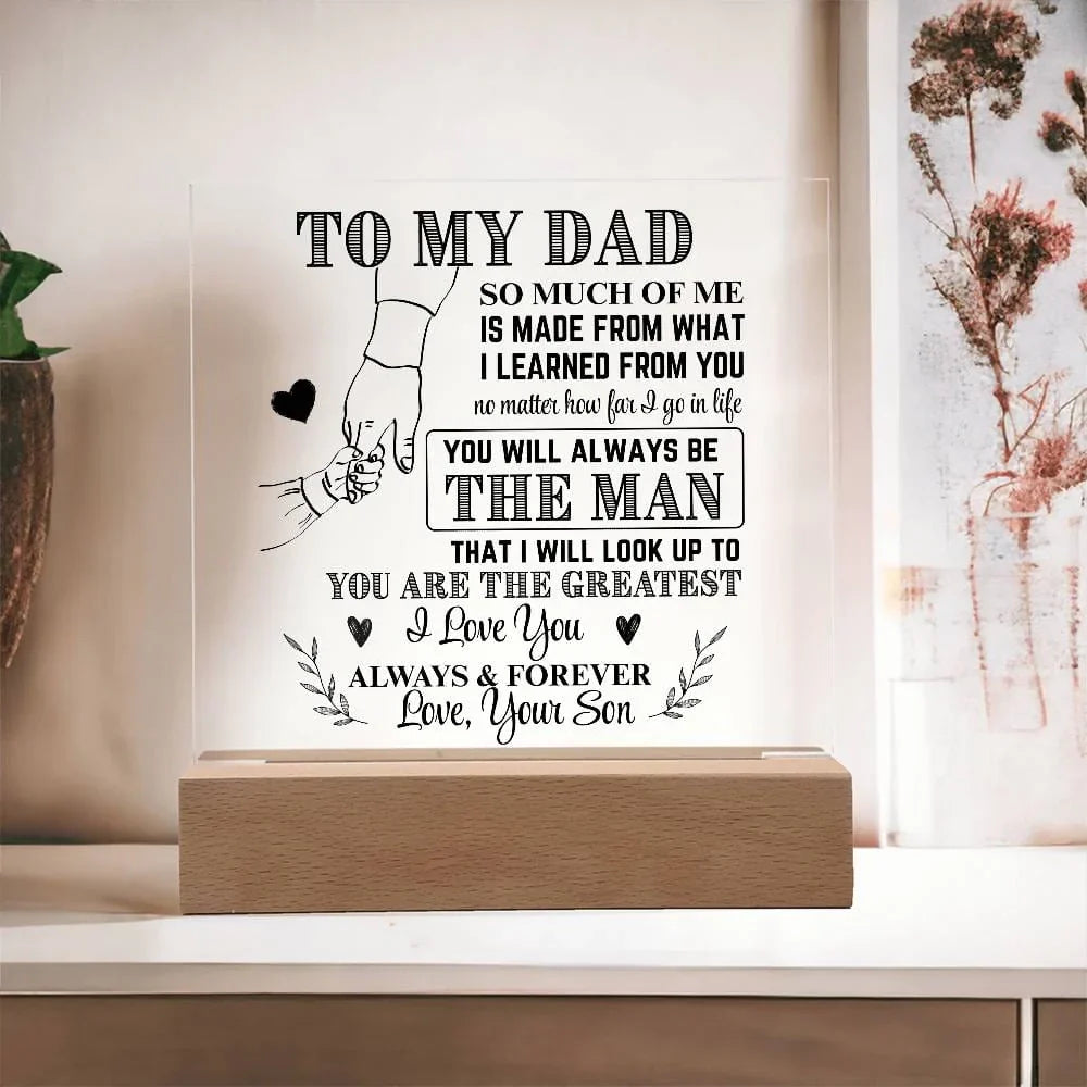 HenryCustoms To My Dad From Son LED Acrylic