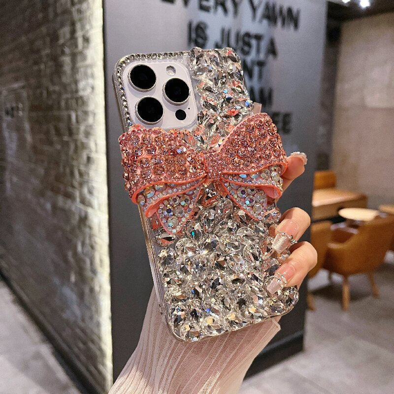 HenryCustoms™ Luxury 3D Bow & Crystal Rhinestone Phone Case