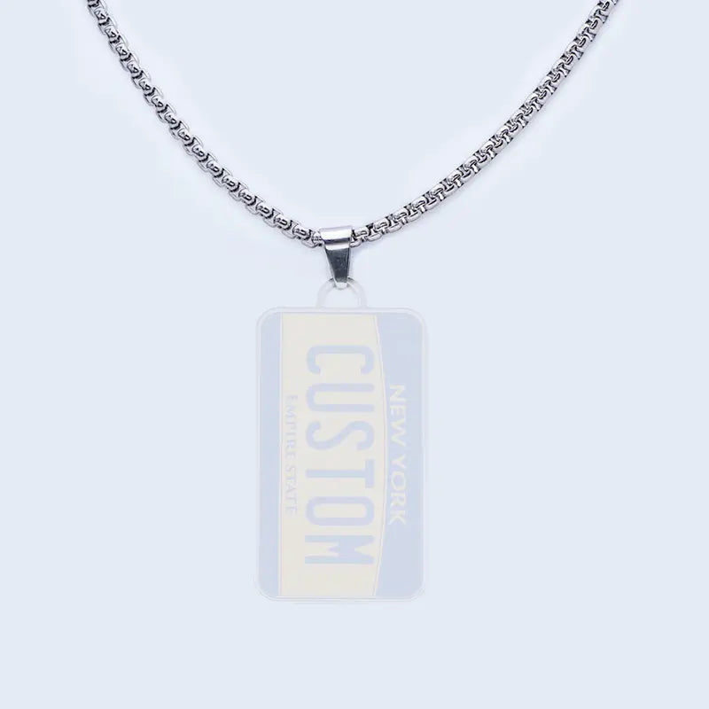 HenryCustoms license plate-style pendant