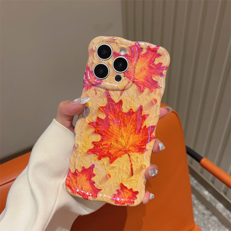 HenryCustoms Retro Floral Oil Painting Wavy phone case