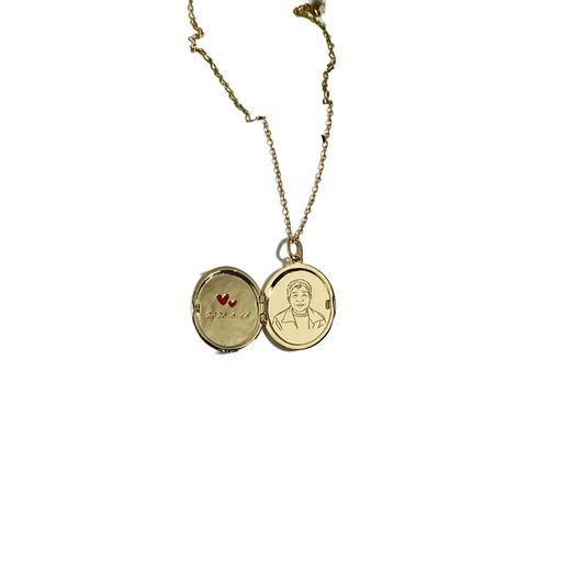 Custom memory portrait necklace pendant laser-engraved photo for legacy