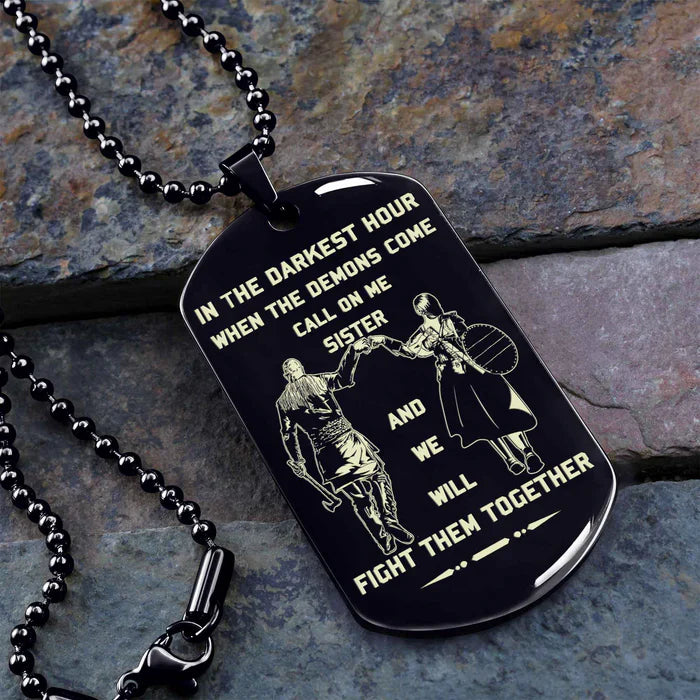 HenryCustoms 🔥Spartan Custom Engraved Black Dog Tags
