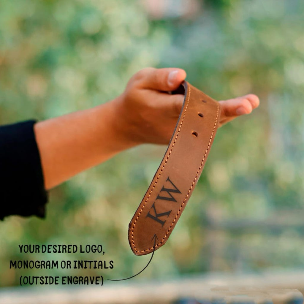 HenryCustoms Personalized Leather Belt for Anniversary
