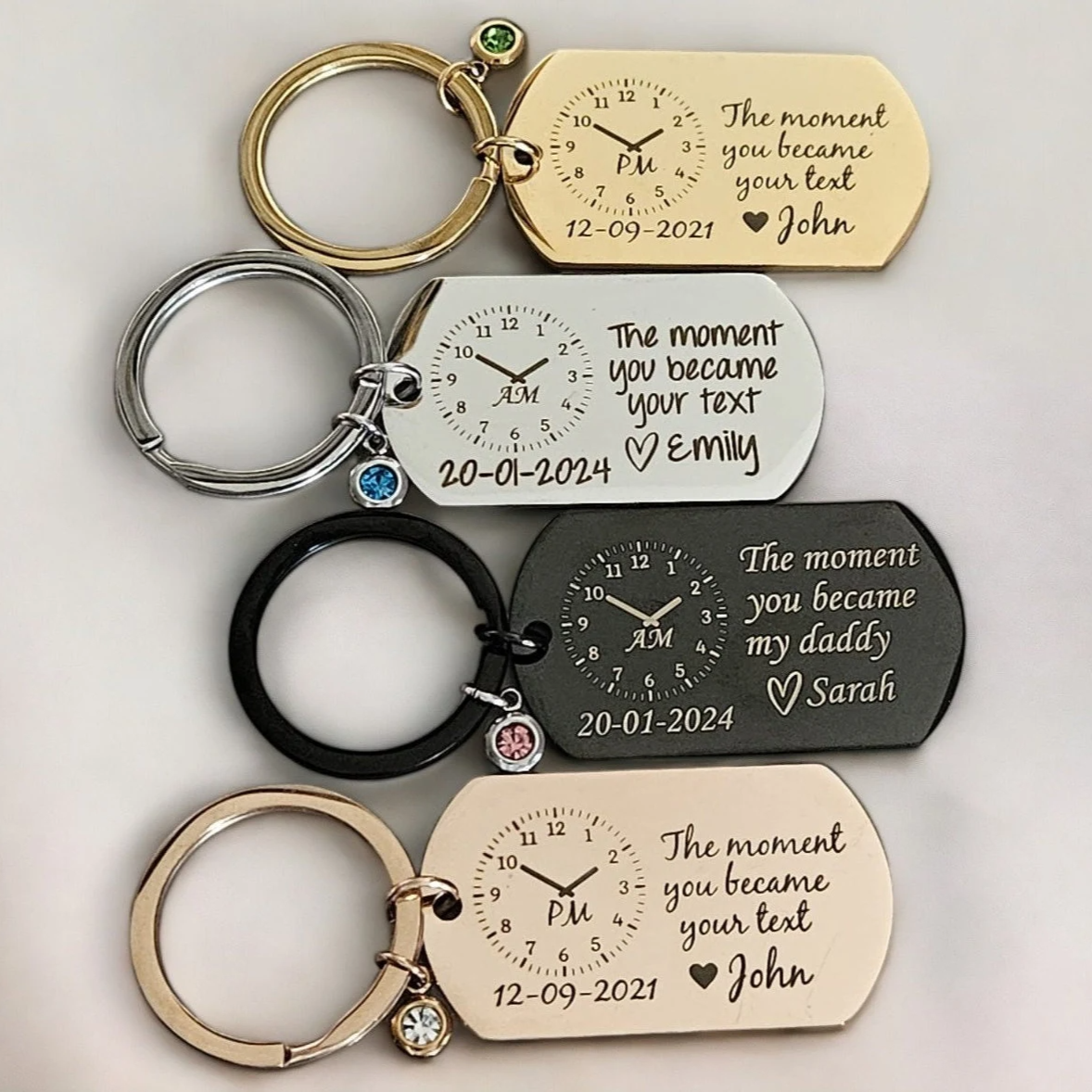 HenryCustoms Personalised Daddy Photo Keyring
