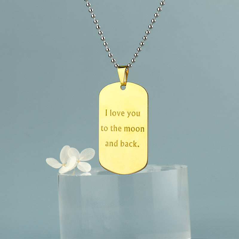HenryCustoms Custom Line Art Photo Engraved Necklace