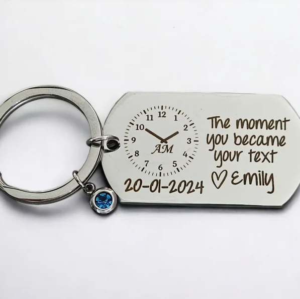 HenryCustoms Personalised Daddy Photo Keyring