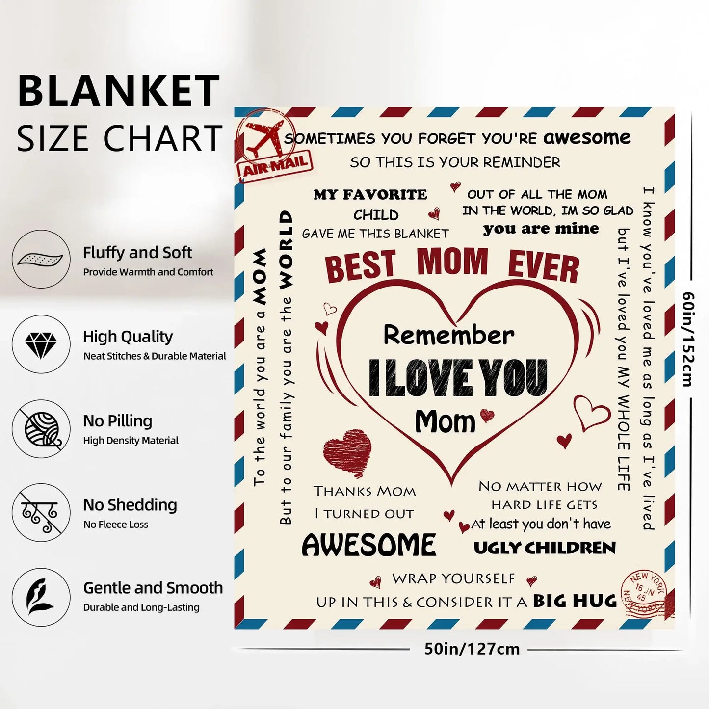 Fifaytech™ Gifts for Mom,Fleece Blanket