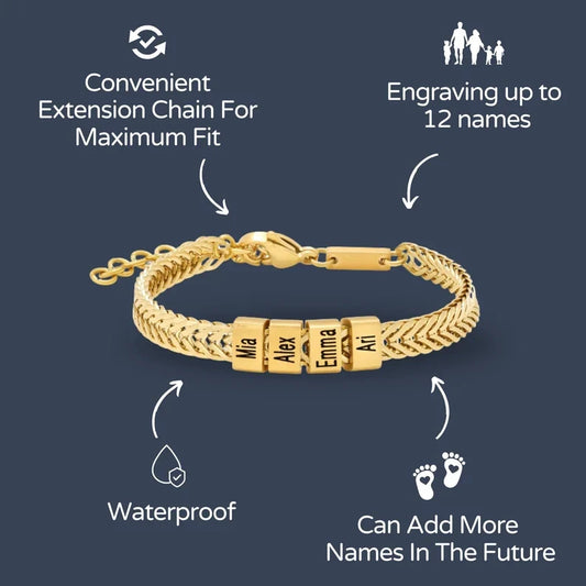 HenryCustoms Children's name bracelet