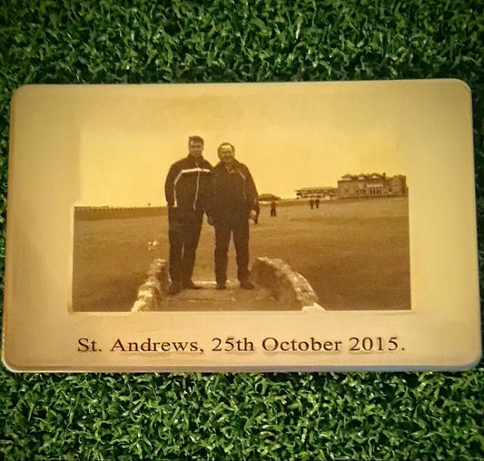 HenryCustoms Laser engraved photo Copper Card-⚡Buy 1 get one wallet free