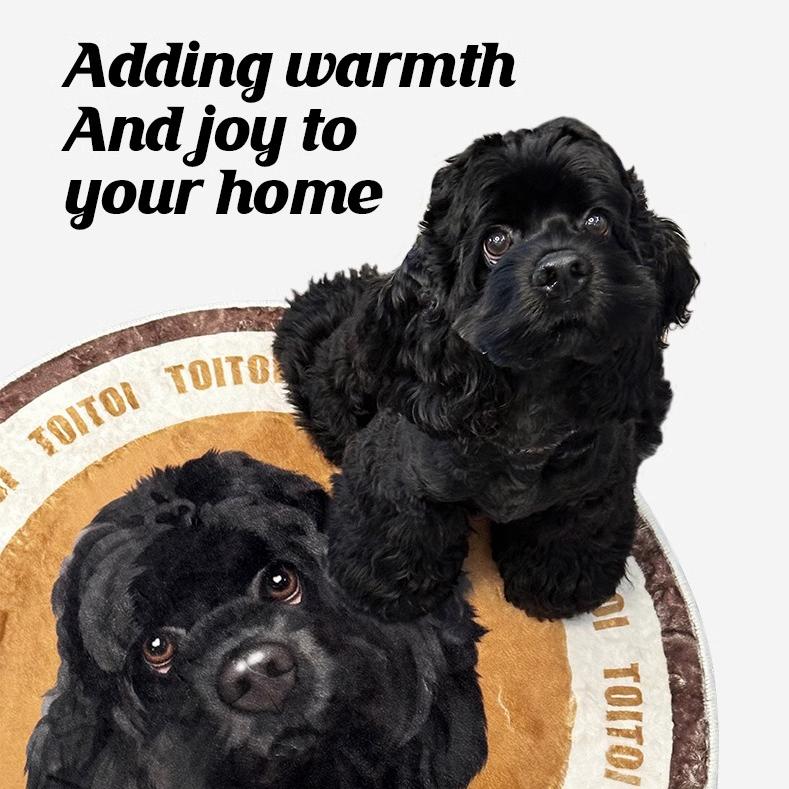 HenryCustoms™ Custom Pawfect Portrait Round Rug