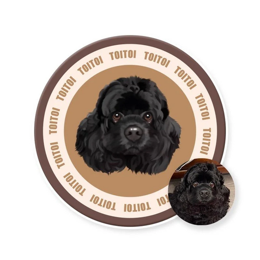 HenryCustoms™ Custom Pawfect Portrait Round Rug