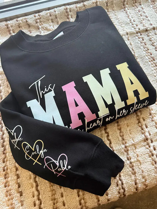 HenryCustoms ❤️Custom Embroidered Mama Sweatshirt/Hoodie❤️