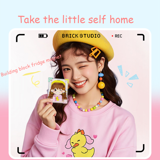 HenryCustoms Customized photo building block fridge magnet
