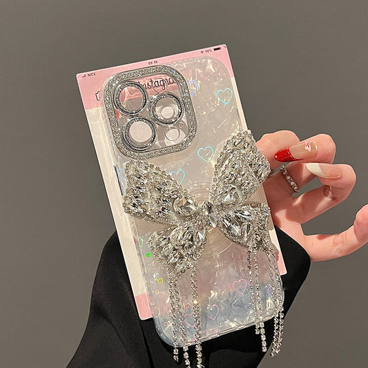 HenryCustoms™ luxury glitter diamond tassel butterfly phone case