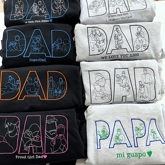HenryCustoms Embroidered "DAD" Hoodie Sweatshirt