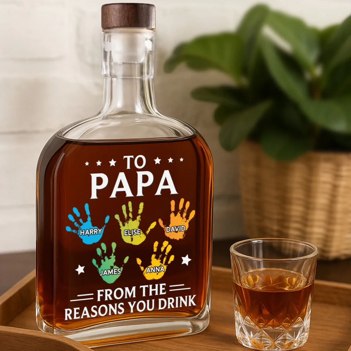 HenryCustoms Family Personalized Custom Whiskey Bottle