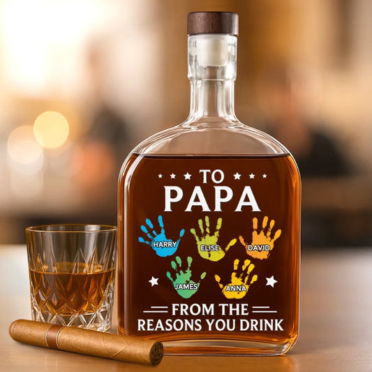 HenryCustoms Family Personalized Custom Whiskey Bottle