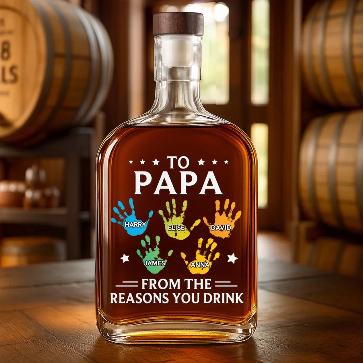 HenryCustoms Family Personalized Custom Whiskey Bottle