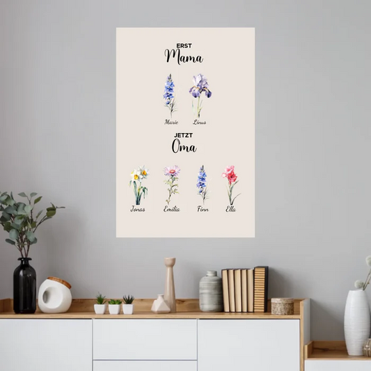 HenryCustoms Personalised poster - First Mum, Now Grandma