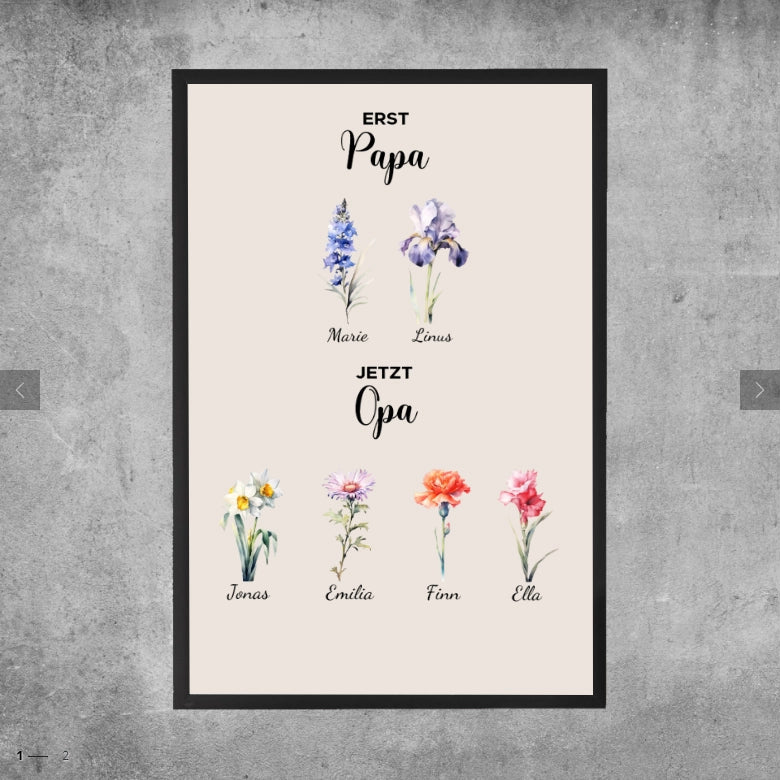 HenryCustoms Personalised poster - First Mum, Now Grandma