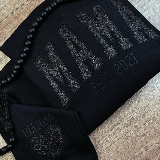 HenryCustoms Custom Glitter Mama Sweatshirt