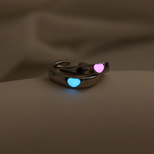 HenryCustoms Glowing heart distance ring(2pc)